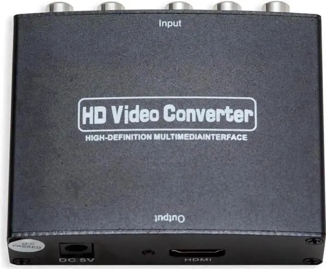 Alt view image 3 of 5 - Component YPbPr RCA Audio to HDMI 1.3 Converter, Analog RGB Component Video + Stereo RCA Audio to Digital HDMI Output Adapter