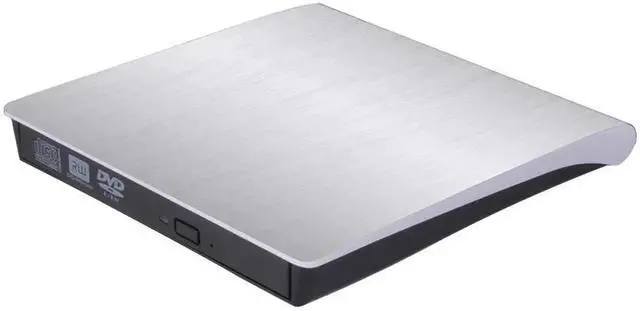 Main image of White Slim External CD DVD Drive USB3.0 DVD-RW Burner Rewriter Compatible with Windows 7/8/10 Mac Laptop Notebook Desktop PC