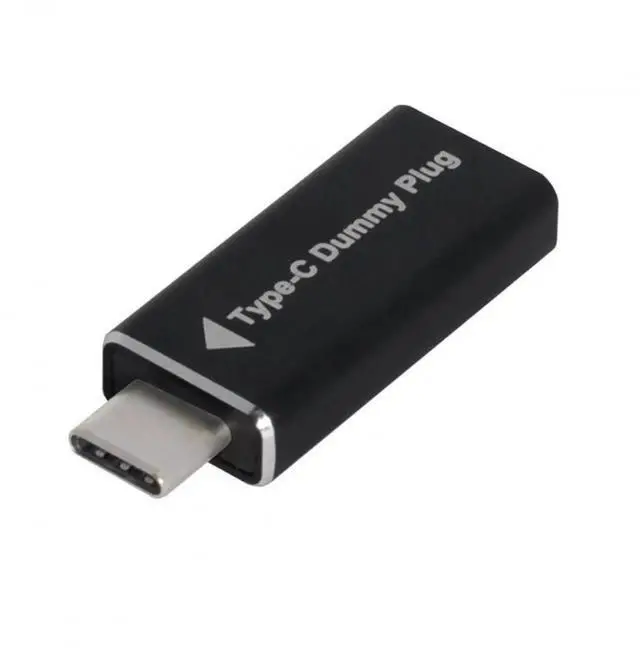 Main image of USB-C Virtual Display Dummy Plug, DP-Alt Mode DDC EDID Headless Ghost Display Emulator 4K@17Hz Black