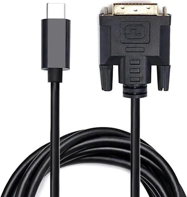Alt view image 4 of 5 - 6FT USB C to DVI 24+1 Cable 1080P, USB3.1 Thunderbolt 3 DP Alt Mode Type-C to DVI Video Cord Compatible with MacBook Pro, Chromebook Pixel, Samsung S8, iPad Pro 2018