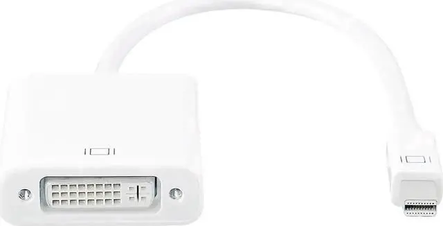 Main image of White Passive Mini DisplayPort to DVI-D Adapter, Thunderbolt Compatible MDP to DVI Converter, Max Resolution 1080P/1920×1200