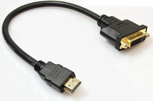 Main image of Bi-Directional HDMI Male to DVI-I 24+5 Female Short Adapter Cable, HDMI DVI Signal Converter Cord for PC, Monitor, TV, Game Consoles