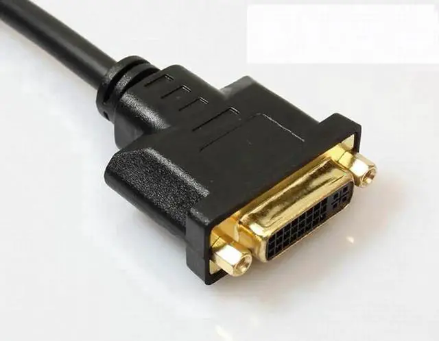 Alt view image 3 of 3 - Bi-Directional HDMI Male to DVI-I 24+5 Female Short Adapter Cable, HDMI DVI Signal Converter Cord for PC, Monitor, TV, Game Consoles
