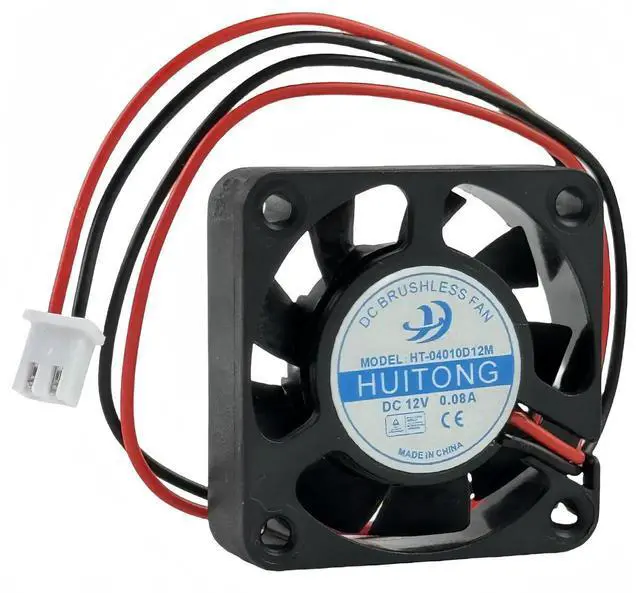Alt view image 5 of 7 - 40×40×10mm DC12V 0.08A 2-Wire Brushless Cooling Fan, Silent 4cm Replacement Fan Model HT-04010D12M