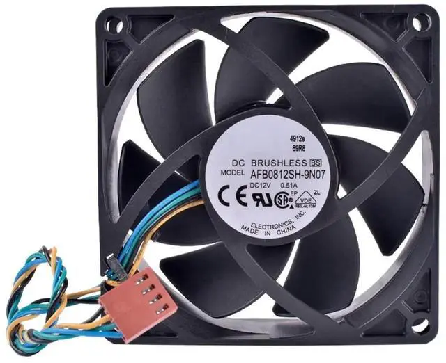 Main image of Delta AFB0812SH-9N07 8025 DC12V 0.51A 4-Pin PWM Cooling Fan, 80×80×25mm High Airflow 4-Wire Fan for CPU, Motherboard & PC Case
