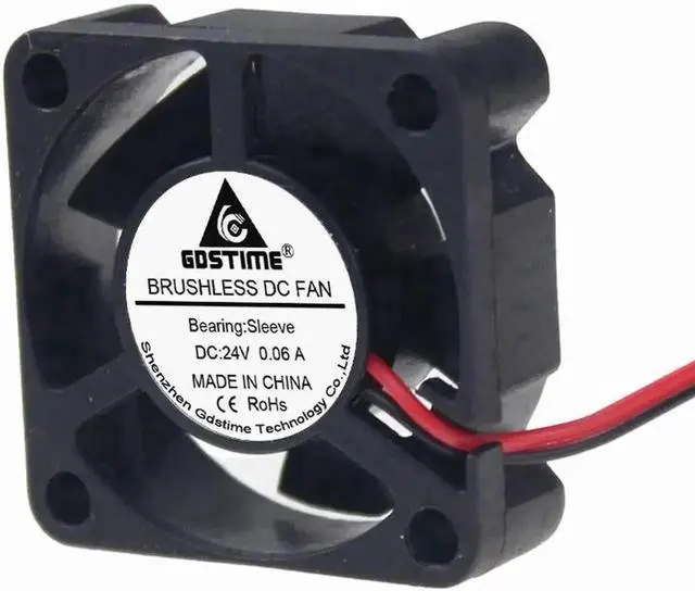Alt view image 6 of 6 - 1 Pack Gdstime 3010 DC24V 2Pin Mini Brushless Cooling Fan, 30×30×10mm 3cm Portable Heatsink Fan