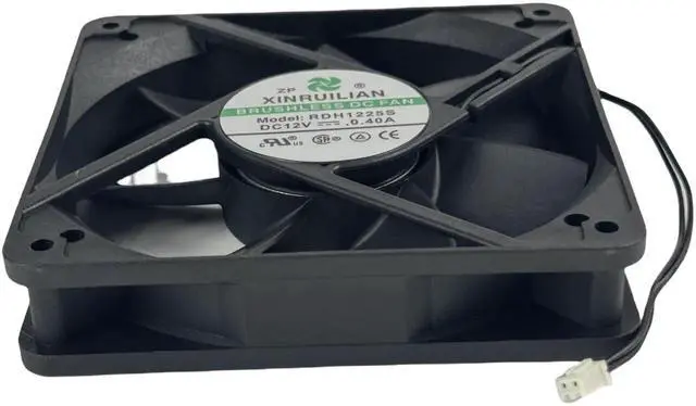 Alt view image 5 of 7 - XINRUILIAN RDH1225S 12025 DC12V 0.40A 2-Wire Brushless Cooling Fan, 120×120×25mm Chassis Replacement Fan