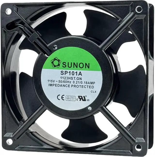 Main image of SUNON SP101A-1123HST.GN 12038 AC115V Dual Ball Bearing Cooling Fan, 120×120×38mm 2900RPM 2-Pin Industrial Cabinet Fan