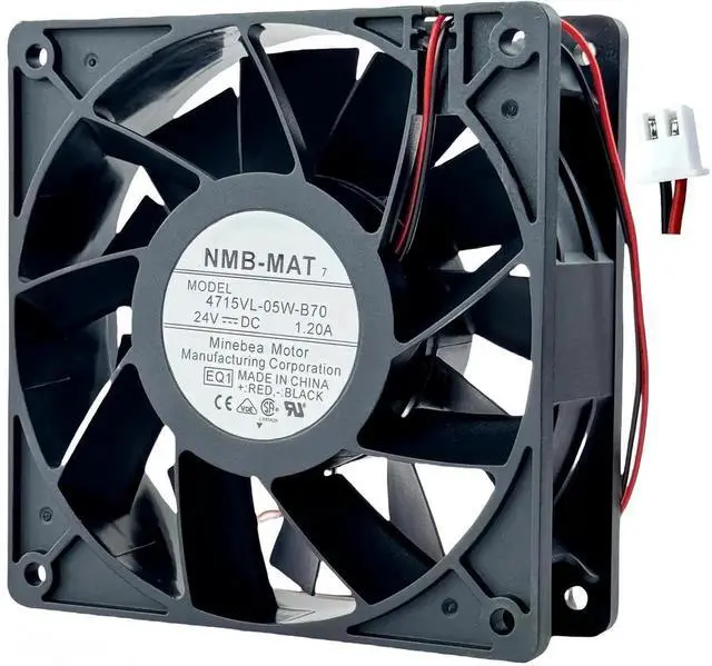 Main image of NMB-MAT 4715VL-05W-B70 12038 Axial Fan DC 24V 1.20A 2-Wire Industrial Cooling Fan for Inverter
