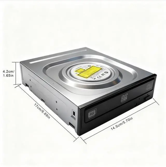 Alt view image 7 of 7 - AJMRTC 3.5 Inch SATA Internal Desktop DVD RW Burner Drive, DVD CD Reader Writer M-DISC Supported, 16X DVD Read 24X DVD Burn, Compatible with Windows XP/Vista/8/10 PC Optical Disc Player