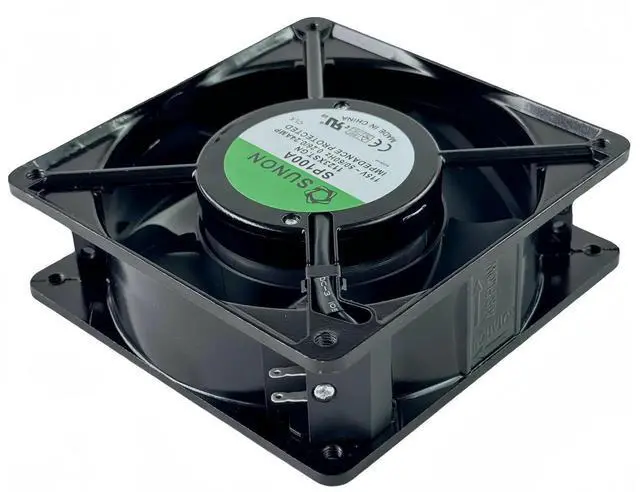 Alt view image 3 of 7 - Sunon SP100A-1123XST.GN 12038 AC Axial Cooling Fan 115V 0.26/0.24A 50/60Hz 1800RPM 50dB 2-Pin Cabinet Fan