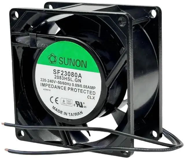 Main image of SUNON SF23080A-2083HBL GN 8038 AC Axial Cooling Fan 220-240V 0.09/0.08A 50/60Hz 2850RPM Industrial Cabinet Fan