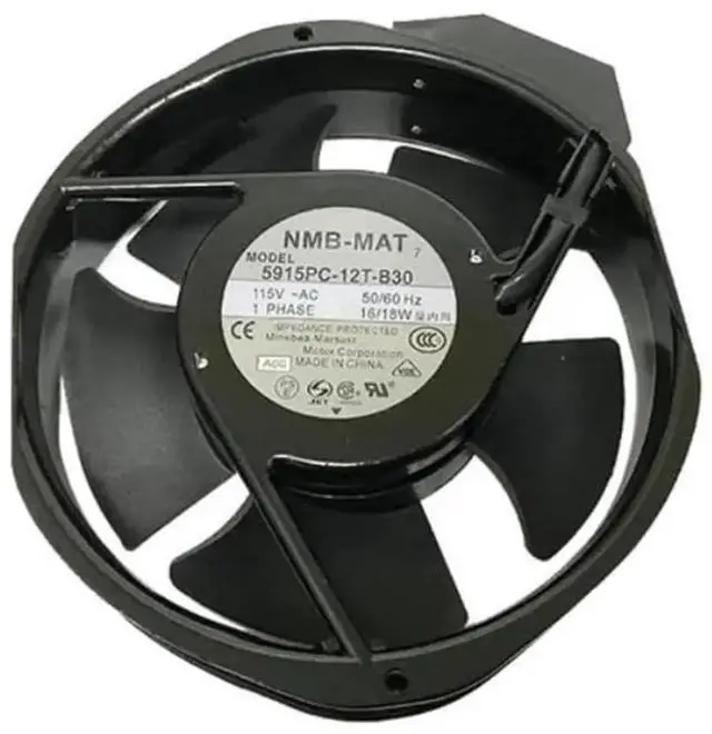 Alt view image 2 of 4 - NMB-MAT 5915PC-12T-B30-A00 172×150×38mm Aluminum Frame Axial Fan AC115V 35/32W 50/60Hz Industrial Cabinet Cooling Fan