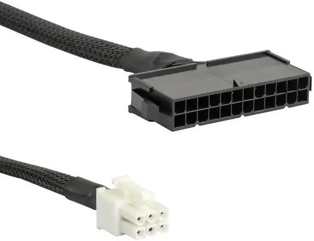 Alt view image 3 of 5 - 24 Pin Female to 6 Pin Male ATX PSU Conversion Cable, 1 Pack Power Supply Adapter Wire for Dell Inspiron 3470 Optiplex 3050 3060 3080 3668 5050 5060 5080 7040 7050 7060 7070 7080 MT Motherboard