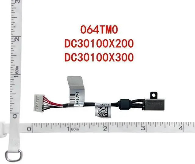 Main image of DC Power Jack Charging Port Harness Cable Replacement for Dell XPS 15 9550 9560 9570 7590 Precision 5510 5520 5530, OEM PN:064TM0 DC30100X200 DC30100X300