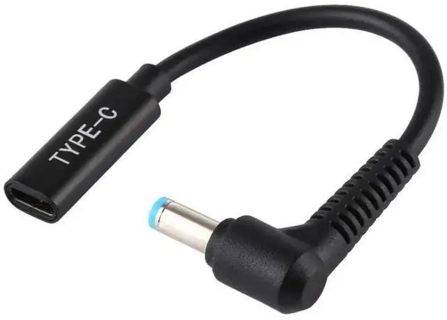 Main image of DP 5.5×1.7mm Male to USB-C Female Power Conversion Cable, Black DC Charging Adapter Cord