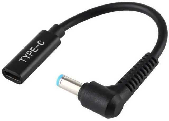 Alt view image 2 of 5 - DP 5.5×1.7mm Male to USB-C Female Power Conversion Cable, Black DC Charging Adapter Cord