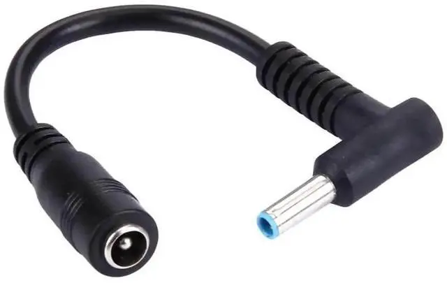 Main image of 10cm DC Power Converter Cable, 90 Degree Bent 4.5×3.0mm Male to 5.5×2.1mm Female Laptop Charging Cord
