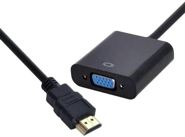 Alt view image 7 of 7 - Gold-Plated HDMI Male to VGA Female Adapter For Laptop Desktop Monitor Projector