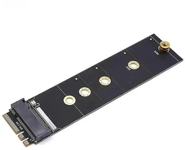 Alt view image 3 of 3 - M.2 Key A-E to Key-M NVMe Adapter Card NGFF WiFi Slot to M2 NVMe SSD Riser Support 2230 2242 2260 2280