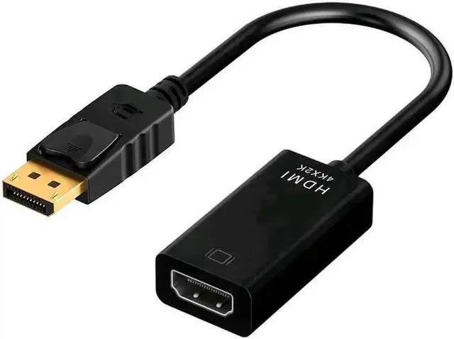 Main image of Gold-Plated DP Male to HDMI Female Adapter Support 4K Video For Monitor TV Projector 1 Pack
