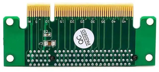 Alt view image 4 of 6 - 90 Degree Left-Angle PCIe X8 Riser Card PCI Express X8 Socket Converter Adapter For 1U Server PC