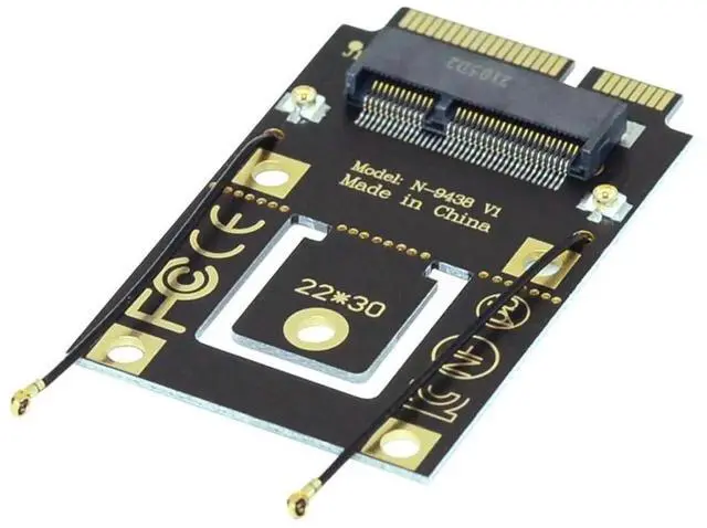 Main image of M.2 NGFF Key A to Mini PCI-E Wireless Adapter Support Intel 7260/8265/9260 WiFi5 WiFi6 WiFi7 Module