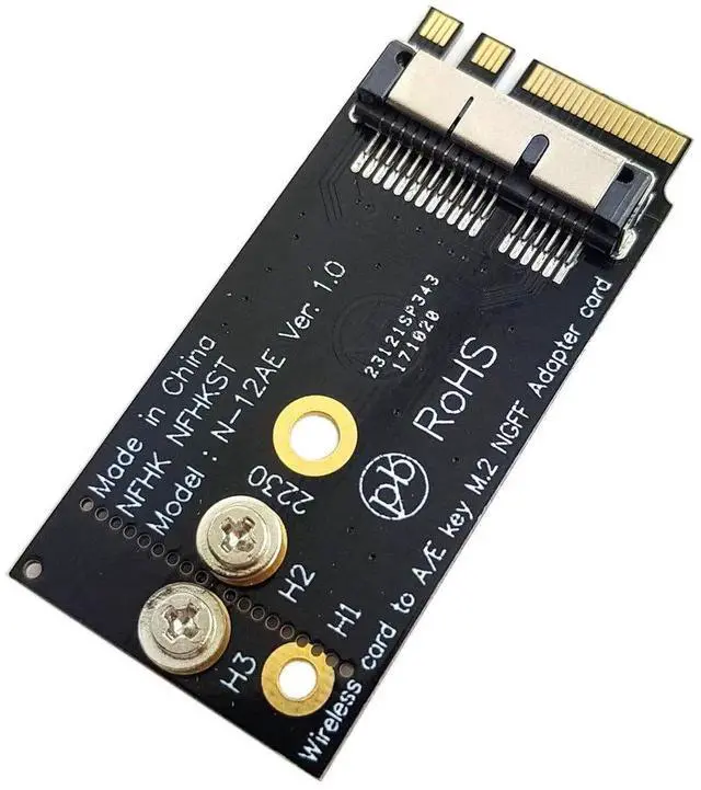 Main image of BCM94360CS2 BCM943224PCIEBT2 Airport Card to M.2 NGFF A/E Key Wireless Adapter Converter