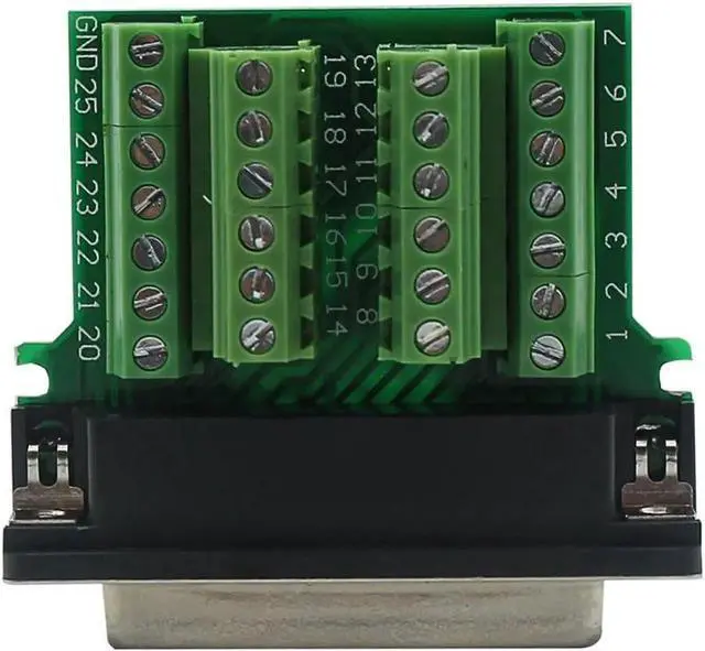 Alt view image 7 of 7 - Solder-Free DB25 Female Breakout Board Terminal Block Module With Housing & Long Bolts Nuts 25-Pin Signal Adapter