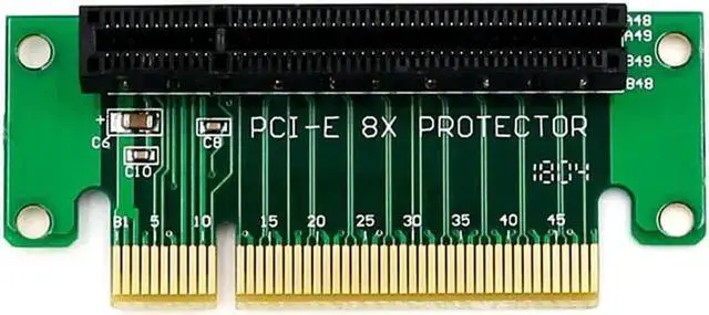 Alt view image 5 of 6 - 90 Degree Left Angle PCIe X8 Riser Card PCI Express X8 Socket Converter Adapter For 1U Server PC