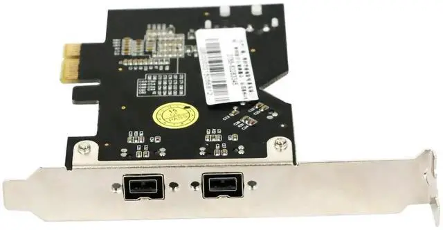 Alt view image 2 of 6 - PCIe x1 3-Port 1394B Controller Card, IEEE 1394B FireWire 800 Add-On Card for Digital Video Camera Capture