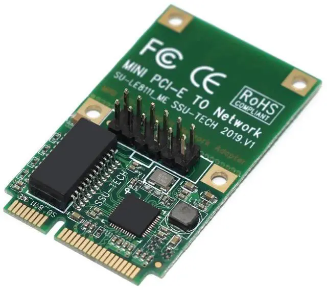 Alt view image 5 of 7 - Mini PCI-E Gigabit Ethernet Card, 10/100/1000 Mbps RJ45 LAN Adapter Support XP Win7 Win10