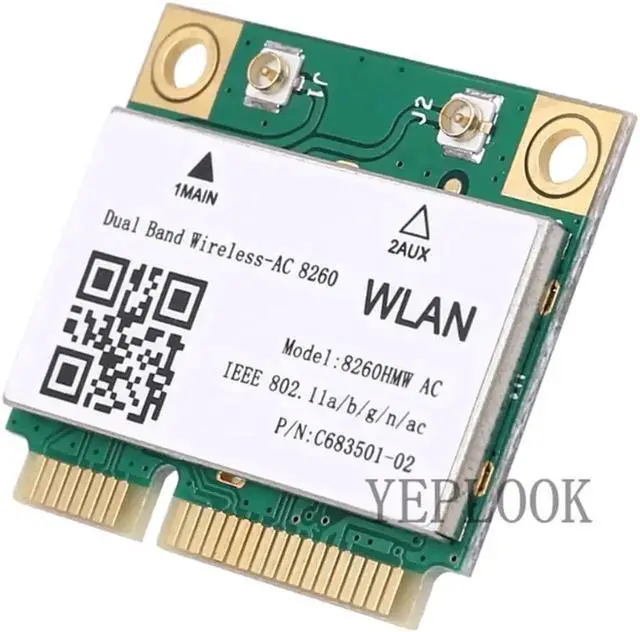 Alt view image 5 of 5 - Wireless-AC 8260NGW Mini PCI-E WiFi Card, Dual Band 2.4G/5GHz 300+867Mbps WiFi Bluetooth 4.2 Network Adapter
