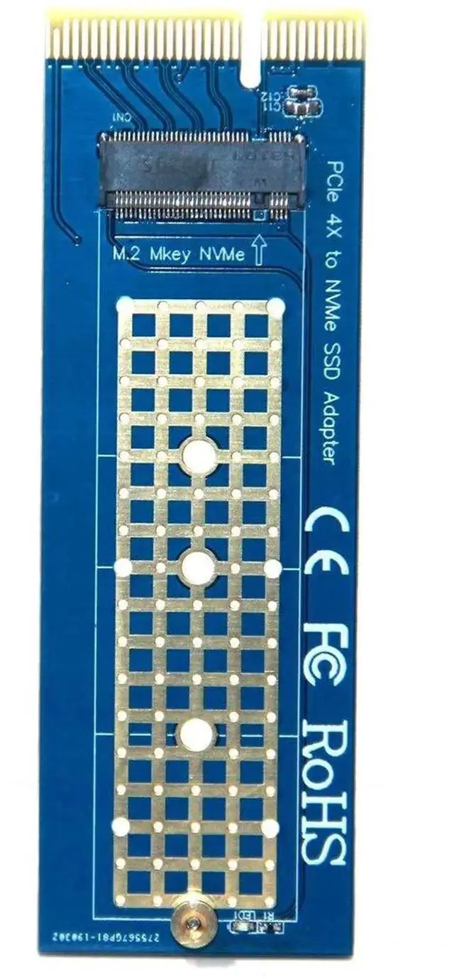 Alt view image 6 of 6 - PCIe 3.0 x4 to NVMe M.2 SSD Expansion Adapter Card, Support 2230 2242 2260 2280 NVMe Drives for Desktop PC
