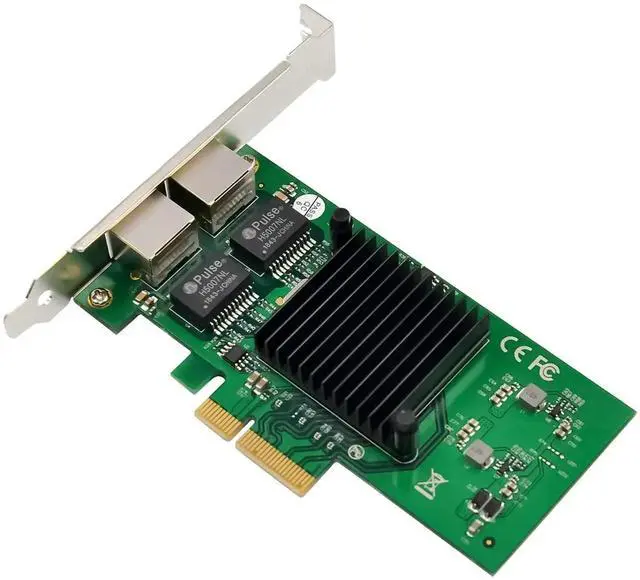 Alt view image 5 of 7 - Dual-Port PCIe X4 Gigabit NIC with Intel 82576 Chip, 1000Mbps Dual RJ45 Ethernet Adapter Support PXE SR-IOV, Low Profile Bracket for Server PC