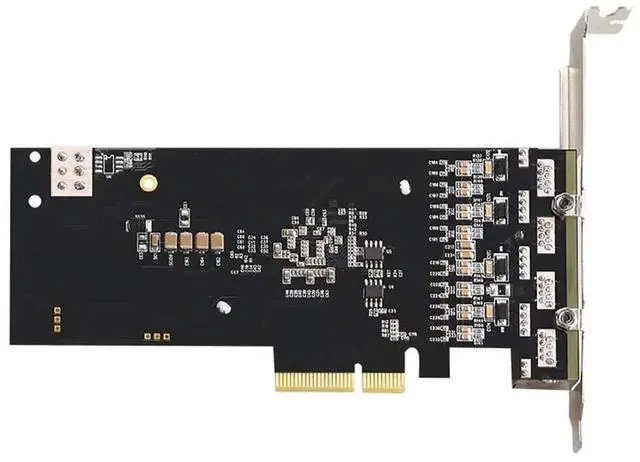 Alt view image 4 of 5 - PCIe x4 Quad-Port POE Gigabit NIC, Intel I350 Chip 4×RJ45 10/100/1000Mbps POE Ethernet Server Network Card