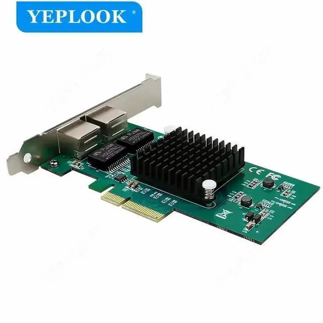 Alt view image 4 of 5 - PCIe x4 Dual Port Gigabit Ethernet NIC, Intel 82576 Chip Dual RJ45 10/100/1000Mbps LAN Card for Desktop & Server