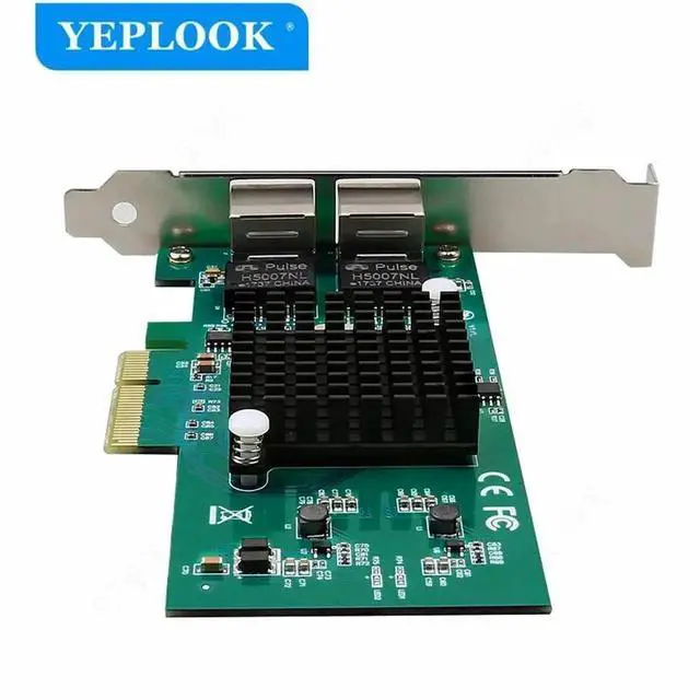 Alt view image 5 of 5 - PCIe x4 Dual Port Gigabit Ethernet NIC, Intel 82576 Chip Dual RJ45 10/100/1000Mbps LAN Card for Desktop & Server