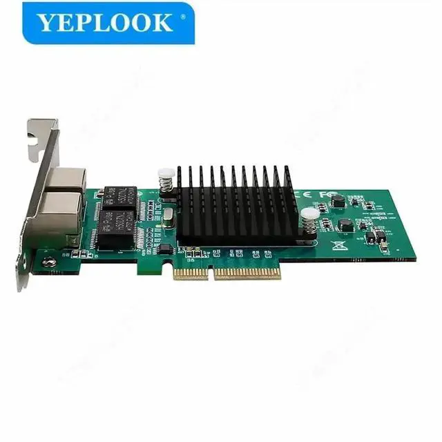 Alt view image 3 of 5 - PCIe x4 Dual Port Gigabit Ethernet NIC, Intel 82576 Chip Dual RJ45 10/100/1000Mbps LAN Card for Desktop & Server
