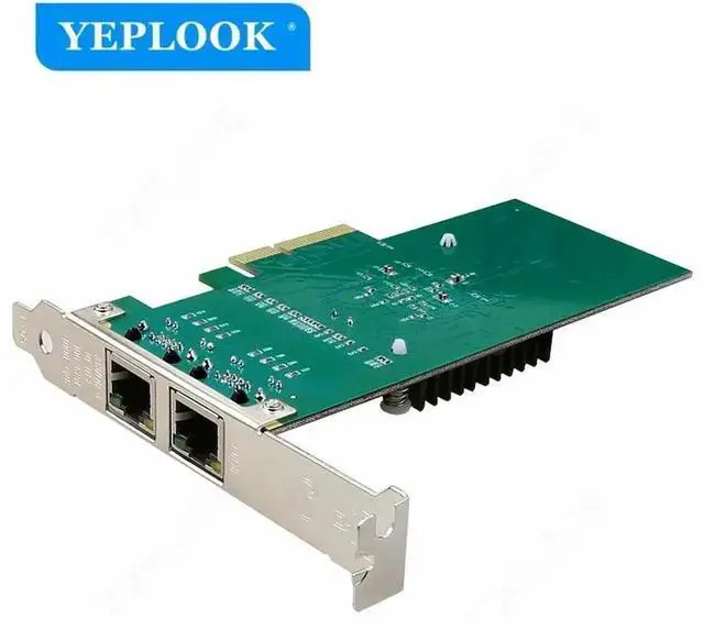 Alt view image 2 of 5 - PCIe x4 Dual Port Gigabit Ethernet NIC, Intel 82576 Chip Dual RJ45 10/100/1000Mbps LAN Card for Desktop & Server