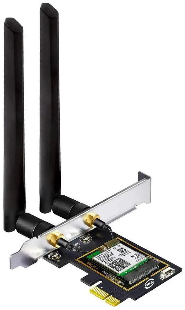 Main image of AX5400 WiFi 6E PCIe Wireless Card Intel AX210 Chip Bluetooth 5.3 Tri-Band 6G/5.8G/2.4G 802.11AXE Adapter OFDMA MU-MIMO WPA3 Low Latency for Windows 10/11 64-bit