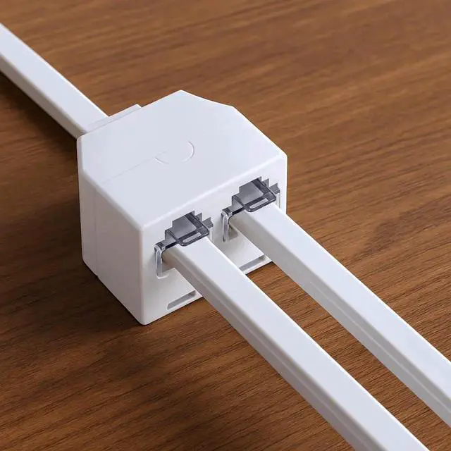 Alt view image 5 of 7 - 2 Pack White RJ11 6P4C Telephone Splitter, 1 Male to Dual Female 2-Way Landline Phone Jack Separator Adapter for Phones & Fax Machines