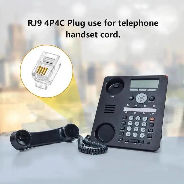 Alt view image 6 of 6 - 20 Pack RJ9 4P4C Modular Telephone Plugs, RJ9/RJ10/RJ22 Universal Modular Connectors for Landline Handset Cables