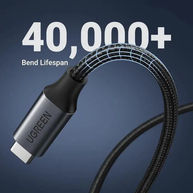 Alt view image 6 of 7 - UGREEN 3.3FT Black USB-C 3.2 Gen2 Extension Cable, 10Gbps Data Speed & 100W PD Fast Charging Male to Female Nylon Type-C Extender Cord for PSVR2, MacBook, iPad Pro, USB-C Hub, MagSafe Charger, iPhone
