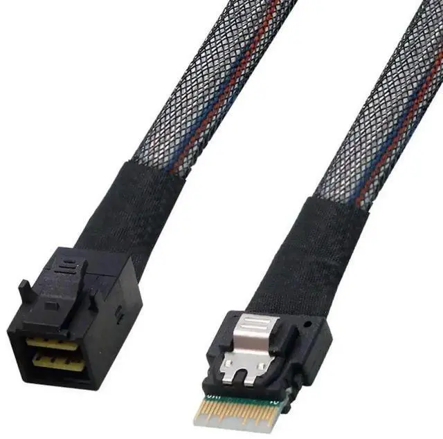 Alt view image 7 of 7 - 50cm Internal Mini SAS SFF-8654 38Pin to SFF-8643 HD RAID Cable Server Hard Drive Data Cable