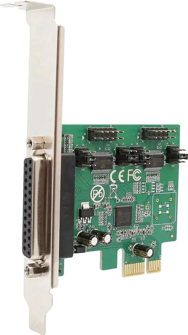 Alt view image 5 of 7 - SI-PEX50103 PCIe x1 Card 2 DB25 Parallel +1 DB9 Serial Port Low Profile Bracket Support SPP EPP ECP RS232 RS485 RS422 Centronics