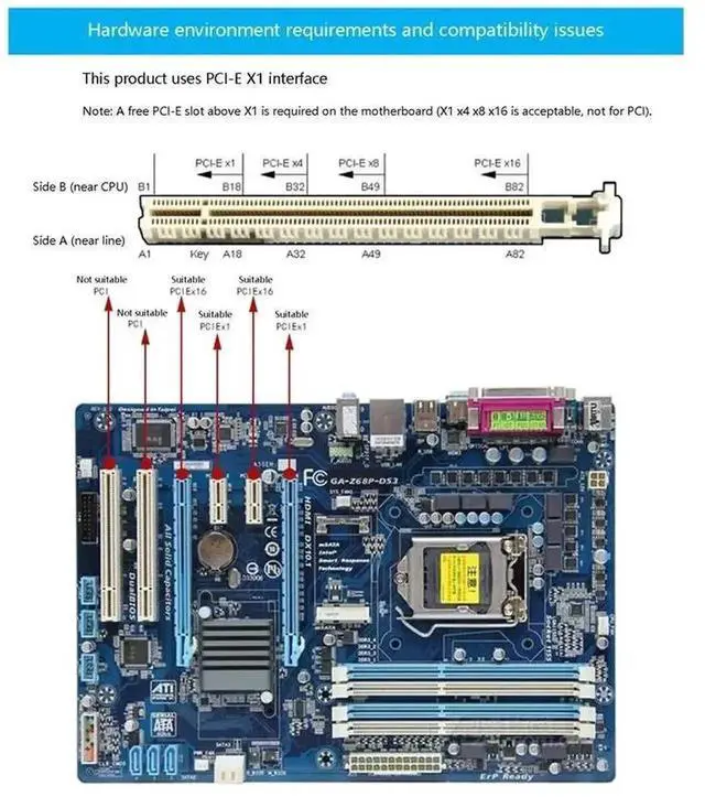 Alt view image 2 of 5 - PCI-E 1X 2-Port Serial Expansion Card AX99100 Chip, Dual DB9 Male COM Ports Support RS232 RS485 RS422 with 12CM Standard Bracket
