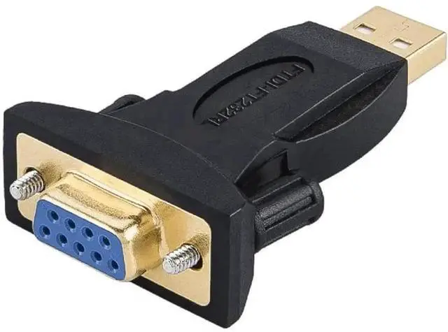 Main image of CableCreation USB 2.0 to DB9 RS232 Female Serial Converter Cable, Authentic FTDI Chip USB to RS232 Adapter Black for CNC Cash Register Industrial Equipment Scanner Modem