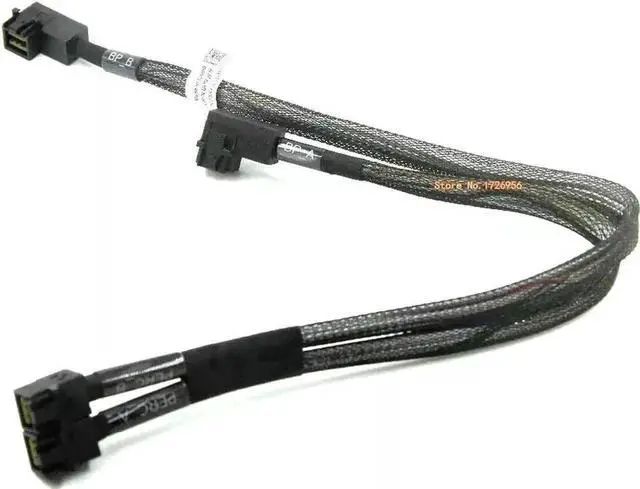 Main image of P9VFY 0P9VFY Dual Mini SAS HD SFF-8643 Internal Cable Compatible with Dell PowerEdge T330 8-Bay LFF Server PERC RAID Card