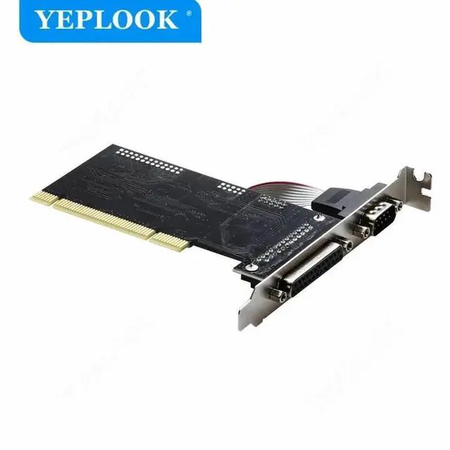 Alt view image 4 of 4 - PCI Expansion Card with 1×DB9 RS232 Serial Port + 1×DB25 Parallel Port, ASIX AX9865 Chip, COM & LPT Printer Riser Adapter